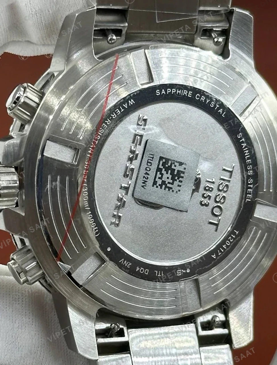 Tissot Seastar Mavi Kronograf Çelik Duz Eta Saat yan profil