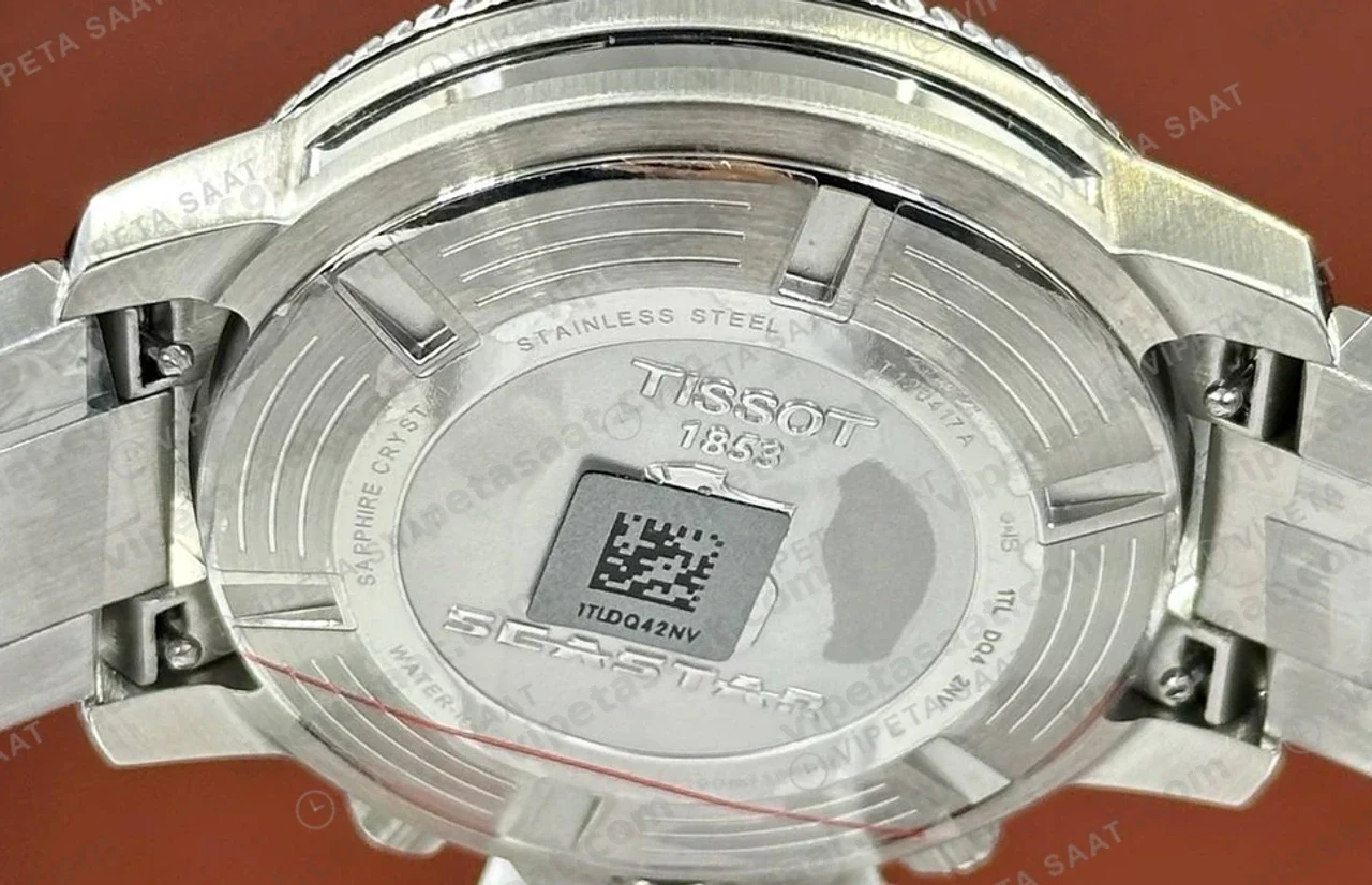 Tissot Seastar Mavi Kronograf Çelik Duz Eta Saat kordon detayı