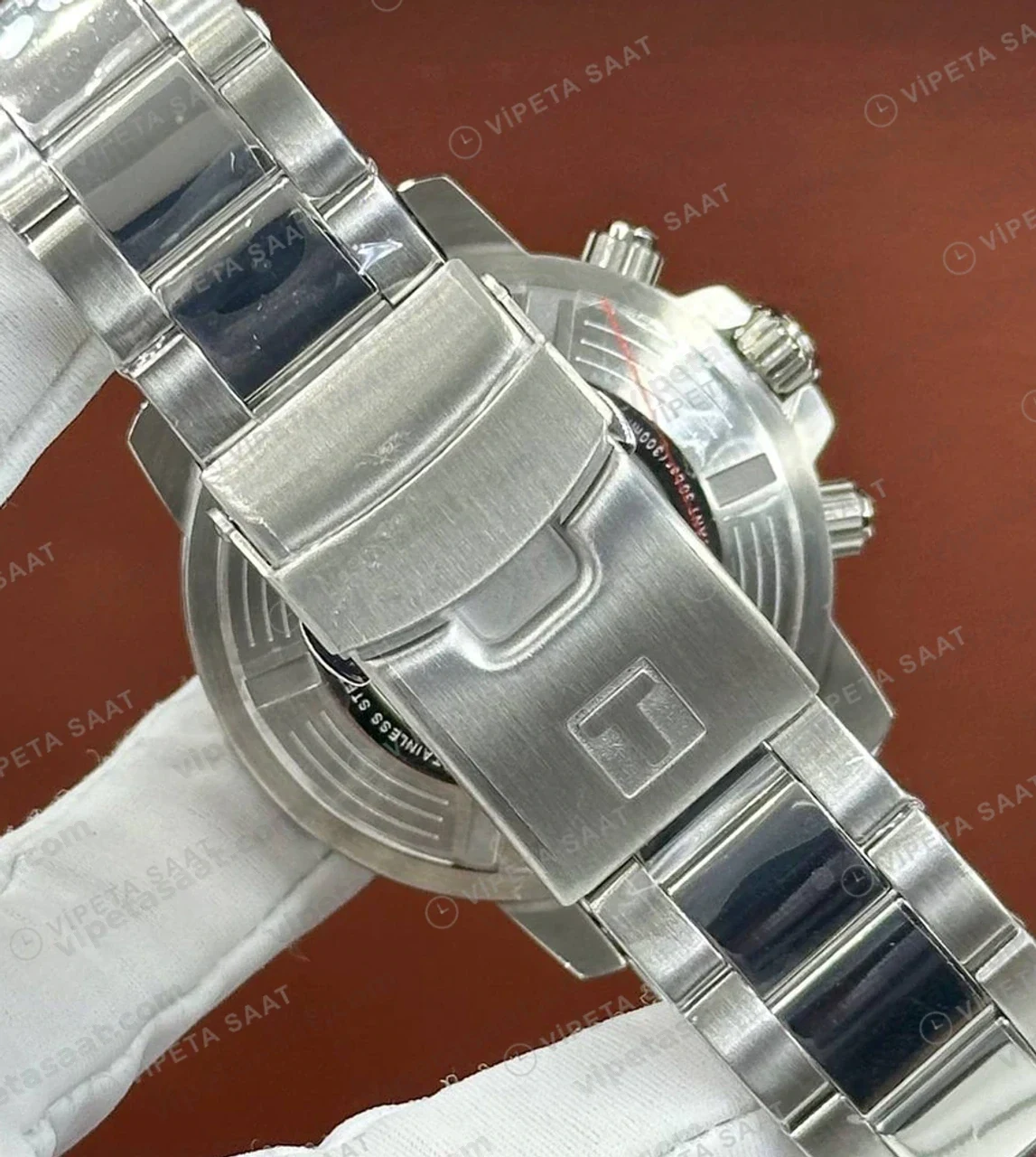 Tissot Seastar Mavi Kronograf Çelik Duz Eta Saat detay görünüm