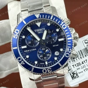 Tissot Seastar Mavi Kronograf Çelik Duz Eta Saat