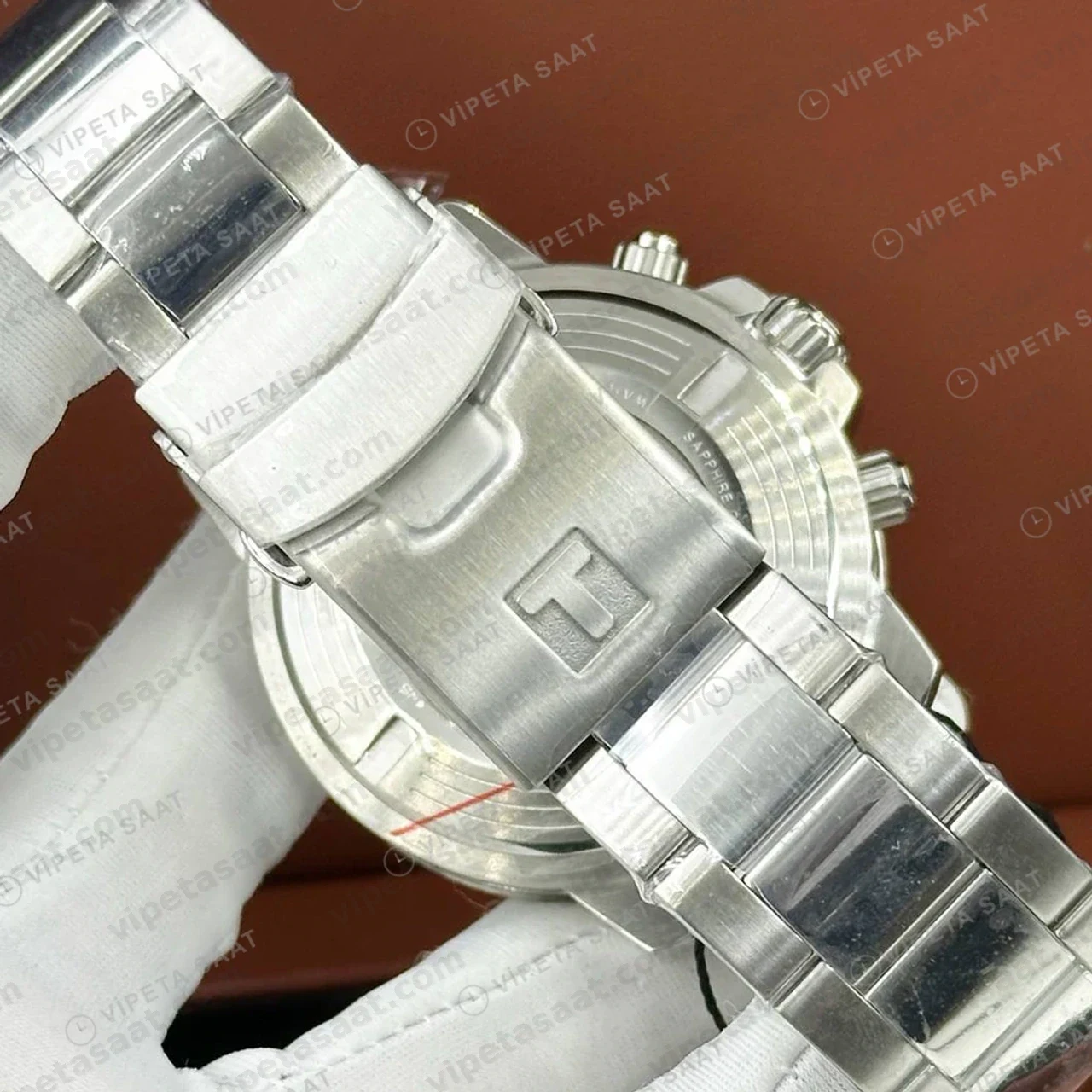Tissot Seastar Mavi Kronograf Çelik Pepsi Bezel Eta Saat detay görünüm
