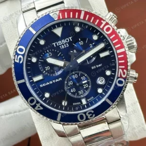 Tissot Seastar Mavi Kronograf Çelik Pepsi Bezel Eta Saat