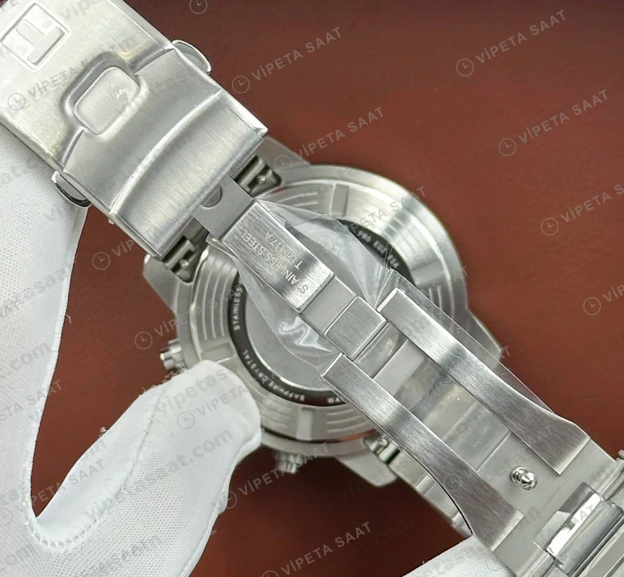 Tissot Seastar Siyah Kronograf Çelik Bileklik Gece Eta Saat profil