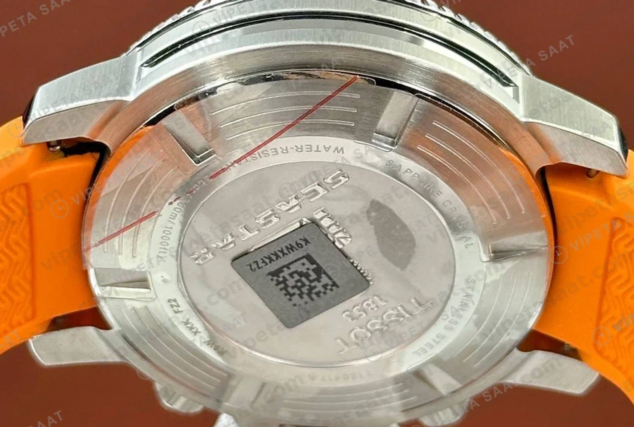 Tissot Seastar Siyah Kronograf Turuncu Kauçuk Eta Saat profil
