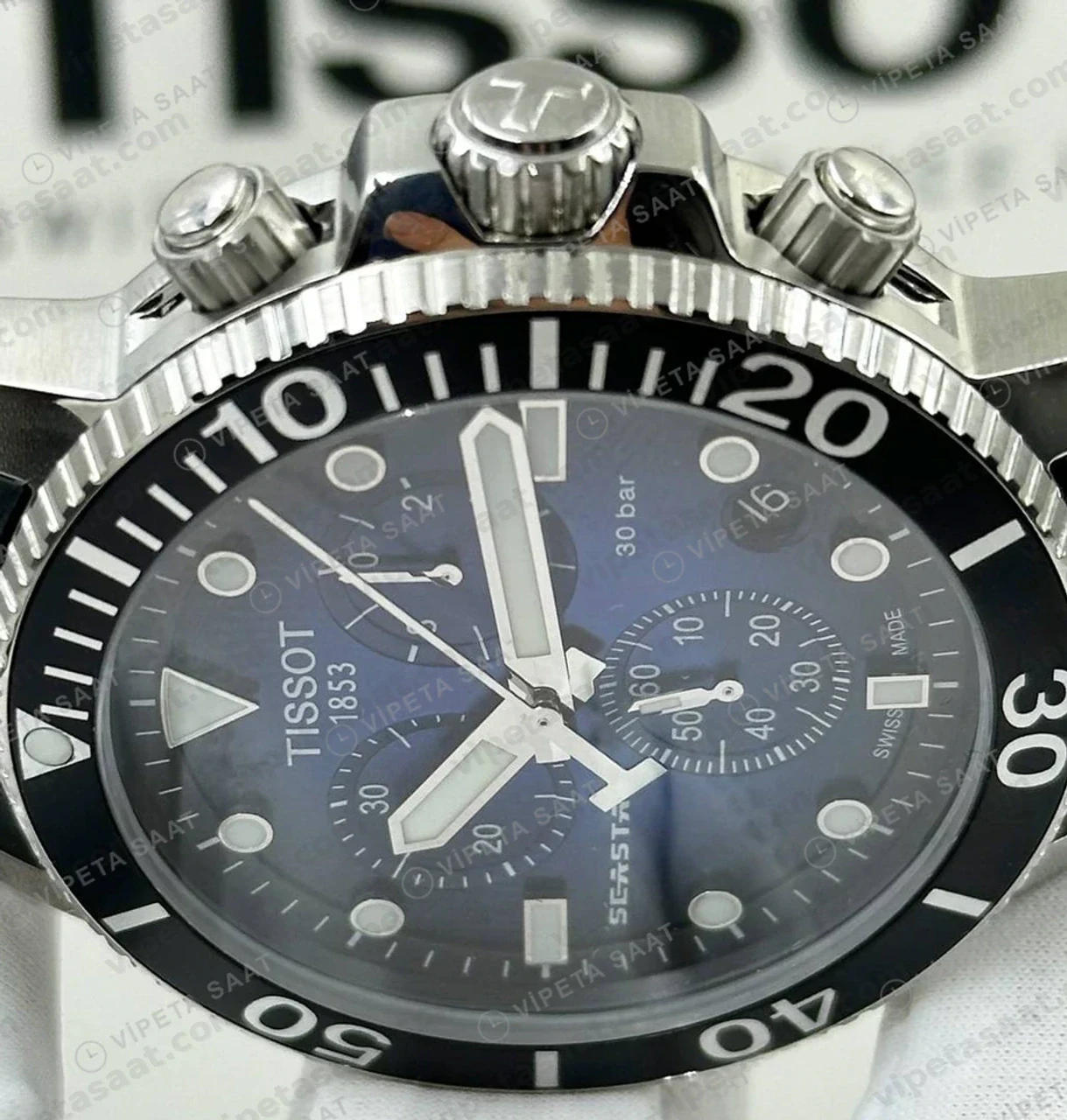 Tissot Seastar Yeşil Kronograf Kauçuk Eta Saat