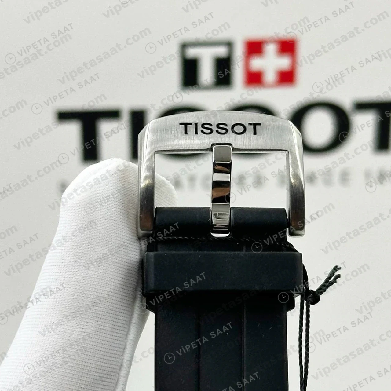 Tissot Seastar Yeşil Kronograf Kauçuk Eta Saat kordon detayı