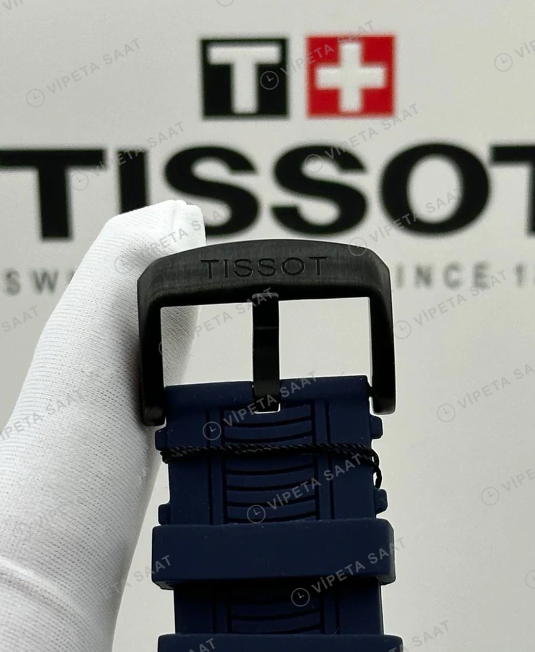 Tissot T-Race Mavi Kronograf Kauçuk Super Clone ETA Saat detay 3