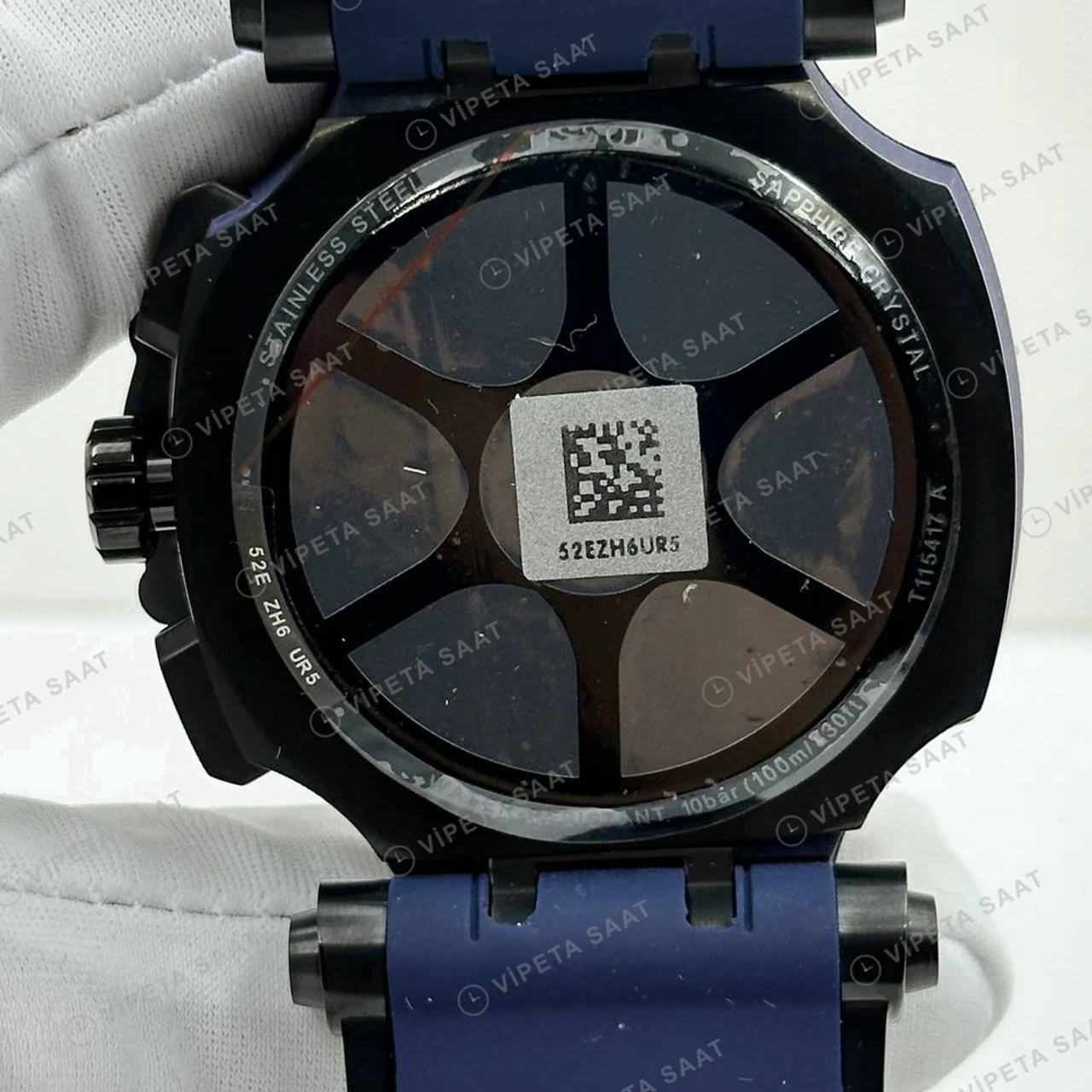 Tissot T-Race Mavi Kronograf Kauçuk Super Clone ETA Saat detay 4