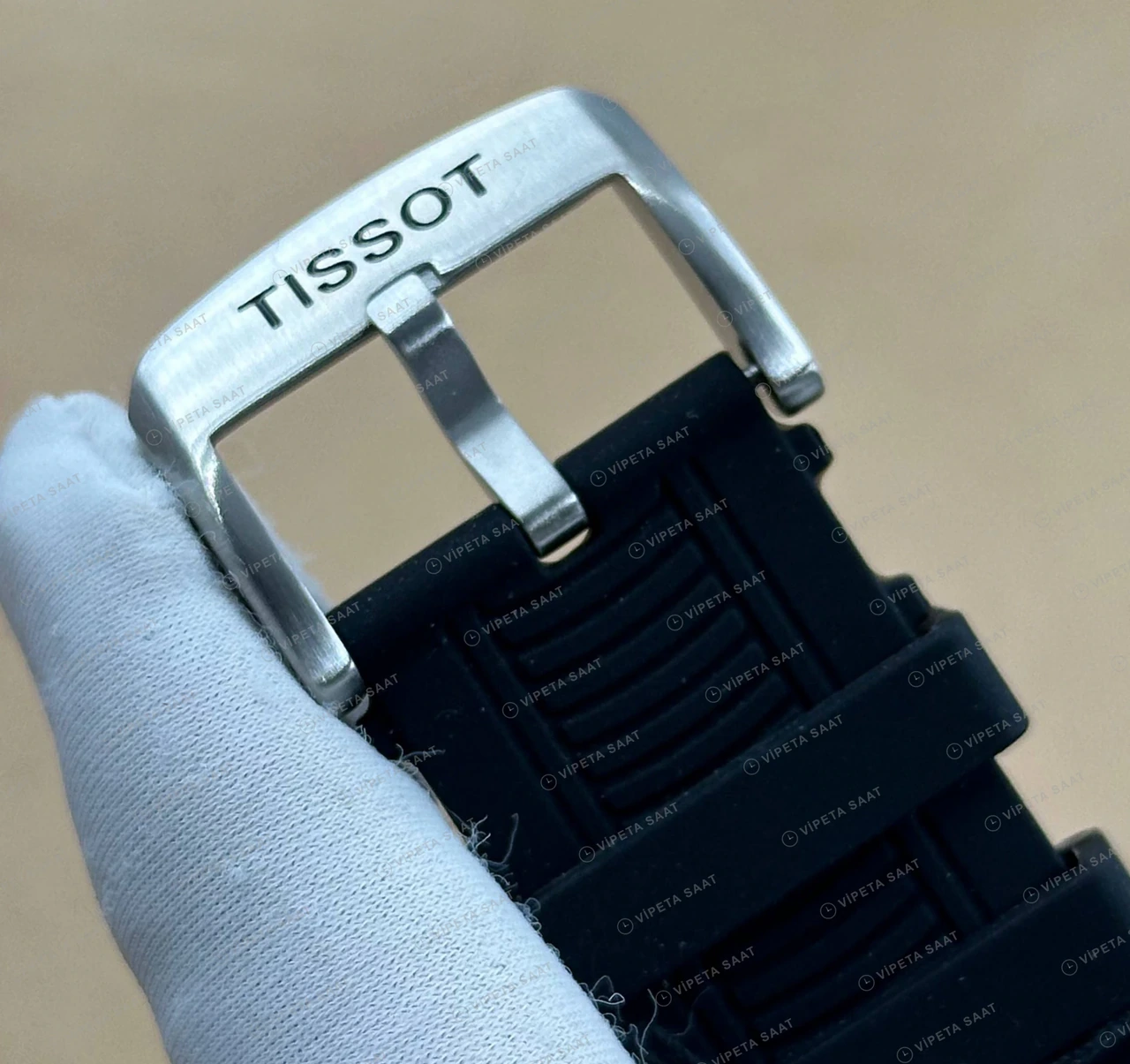 Tissot T-Race Siyah Kronograf Kauçuk Motosiklet Super Clone ETA Saat detay 3