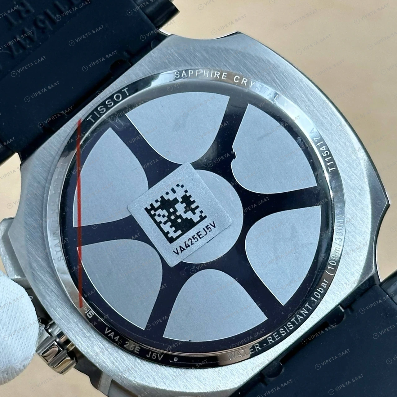 Tissot T-Race Siyah Kronograf Kauçuk Motosiklet Super Clone ETA Saat detay 5