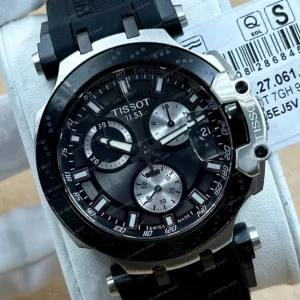 Tissot T-Race Siyah Kronograf Kauçuk Motosiklet Super Clone ETA Saat detay 6