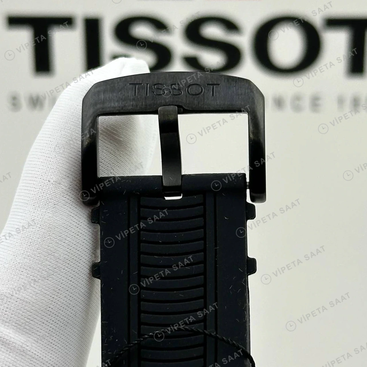 Tissot T-Race Siyah Kronograf Kauçuk Super Clone ETA Saat detay 6