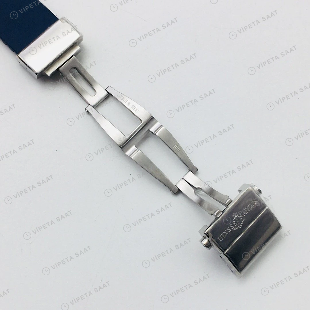 Ulysse Nardin El Toro Beyaz Kadran Çelik Super Clone ETA Eta Saat karşıdan görünüm