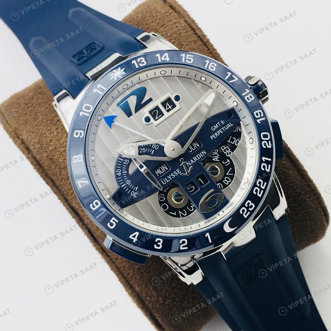 Ulysse Nardin El Toro Beyaz Kadran Çelik Super Clone ETA Eta Saat detay 9