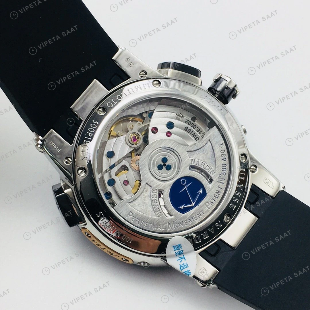 Ulysse Nardin El Toro GMT Perpetual Beyaz Kadran Çelik Super Clone ETA Eta Saat karşıdan görünüm