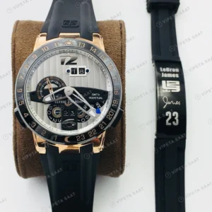 Ulysse Nardin El Toro GMT Perpetual Beyaz Kadran Rose Gold Kauçuk 43mm Super Clone ETA Eta Saat detay 7