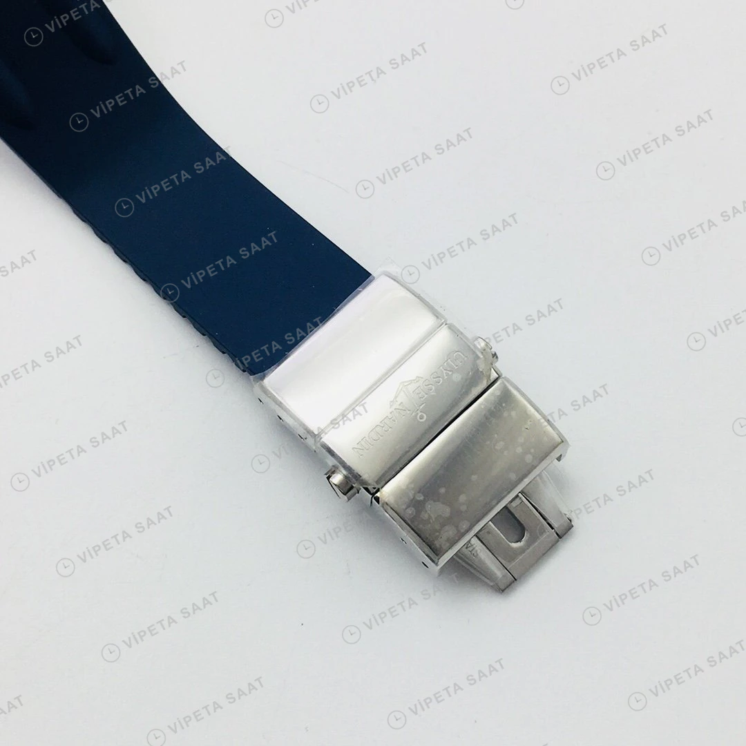 Ulysse Nardin El Toro Mavi Kadran Çelik Super Clone ETA Eta Saat karşıdan görünüm