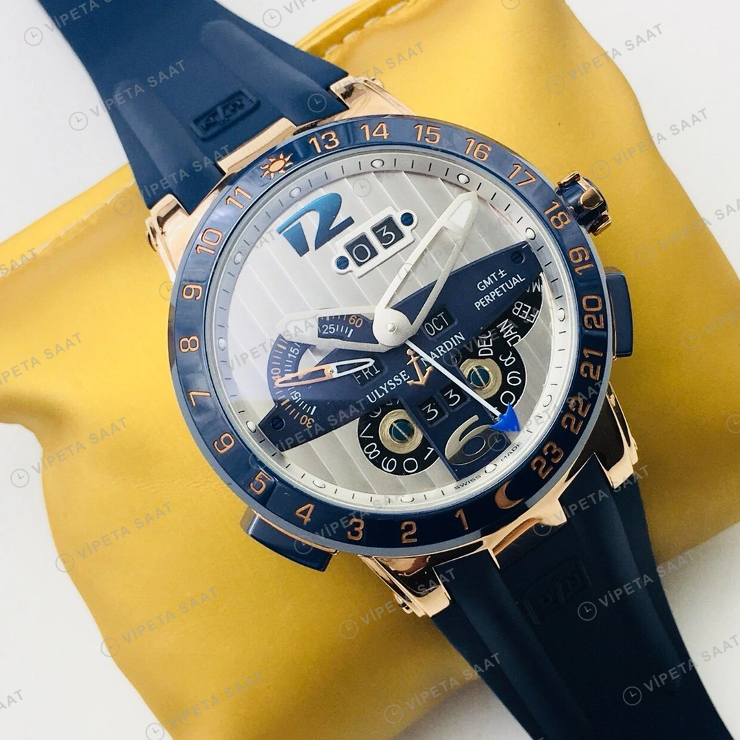 Ulysse Nardin El Toro Perpetual Beyaz Kadran Gold Super Clone ETA Eta Saat detay 8