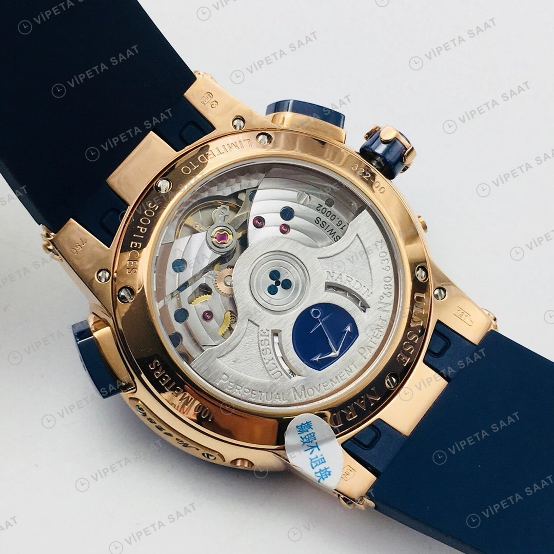Ulysse Nardin El Toro Perpetual Beyaz Kadran Gold Super Clone ETA Eta Saat detay 9