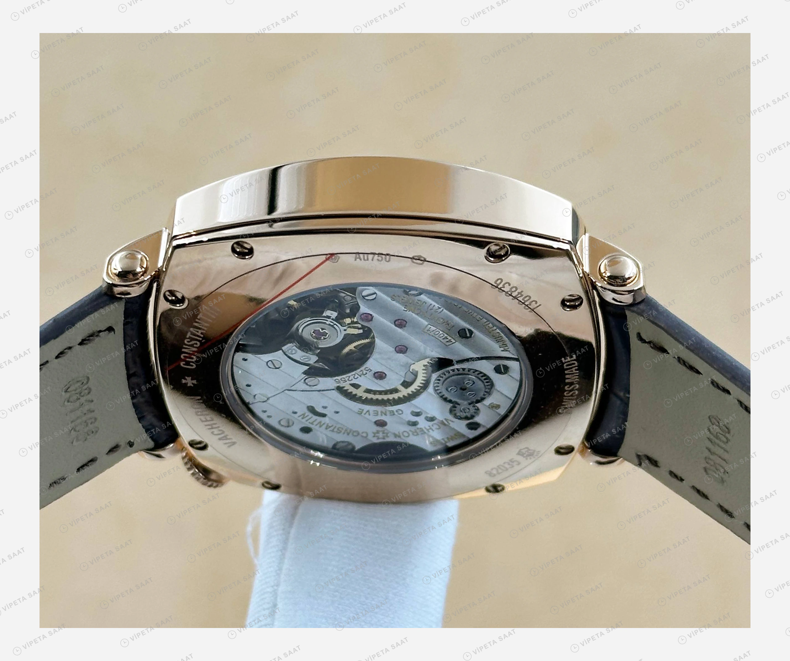 Vacheron Constantin 40 mm Historiques American 1921 Beyaz Kadran Deri Gündüz Super Clone ETA Eta Saat yan görünüm