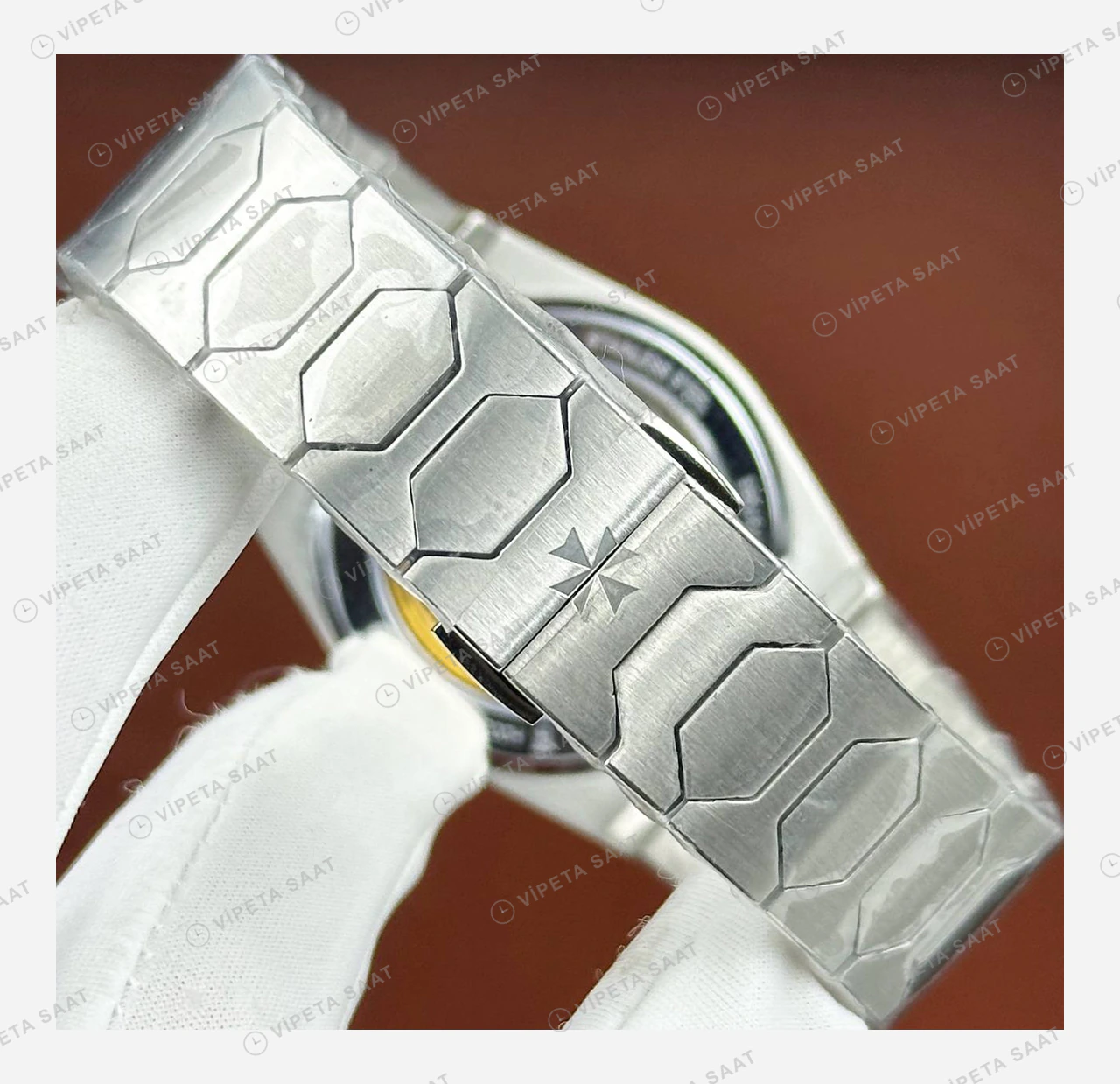 Vacheron Constantin 41 mm Overseas Gümüş Kadran Çelik Super Clone ETA Eta Saat detay 6