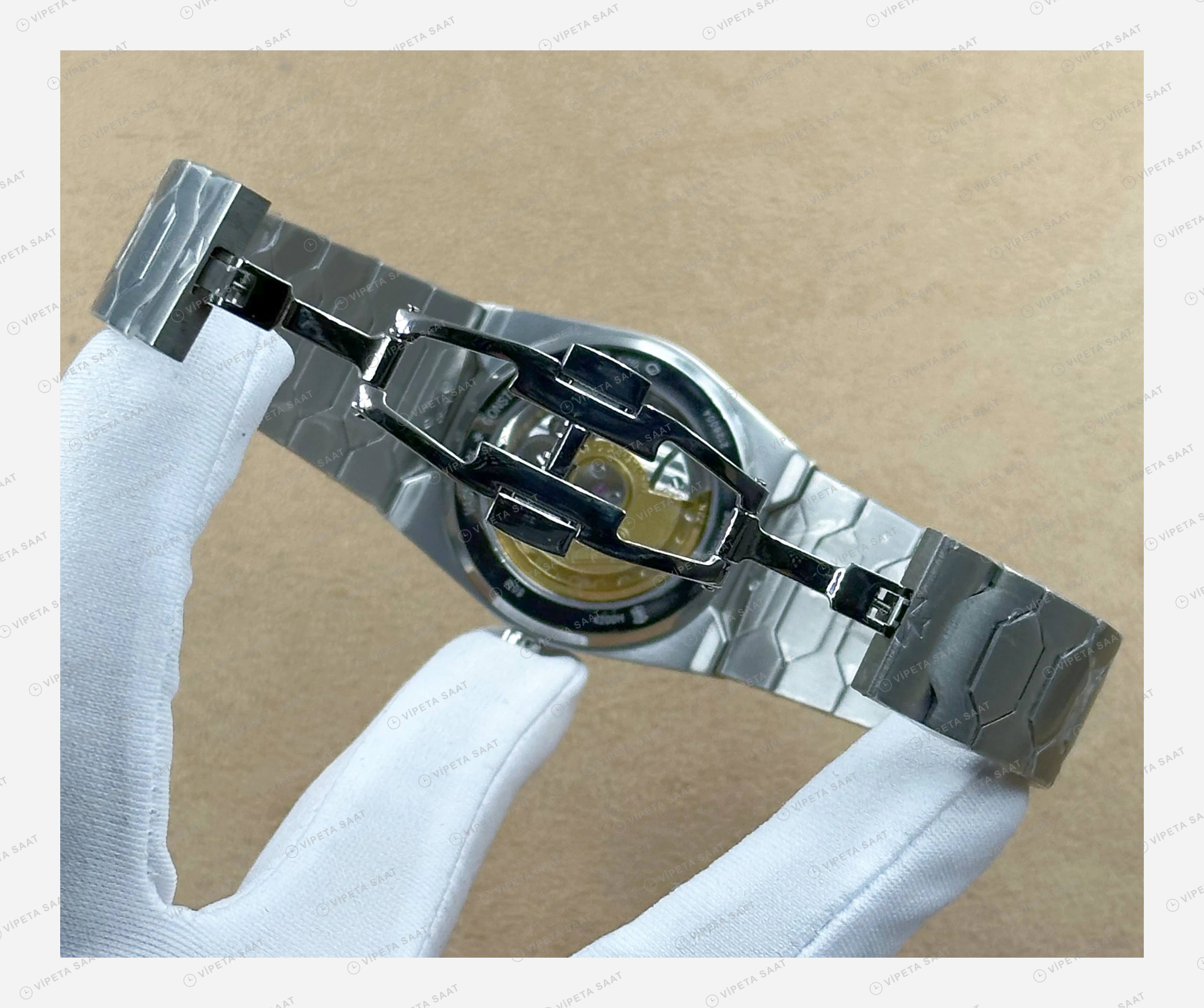 Vacheron Constantin 41 mm Overseas Siyah Kadran Çelik Parlak Super Clone ETA Eta Saat detay 6