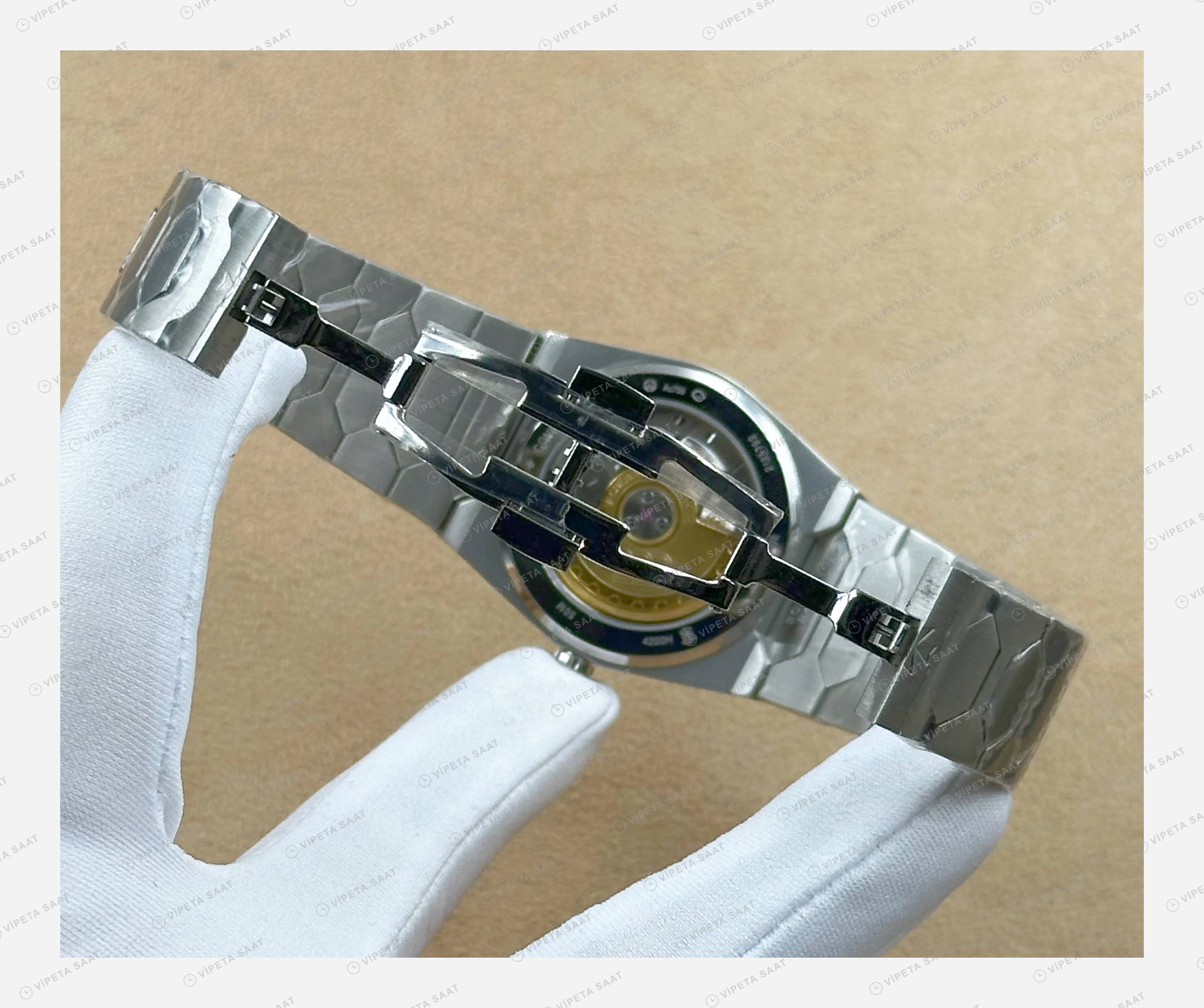 Vacheron Constantin 41 mm Overseas Siyah Kadran Çelik Super Clone ETA Eta Saat detay 5