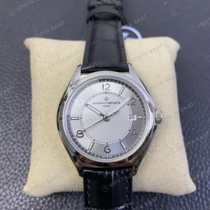 Vacheron Constantin Fiftysix Gumus Kadran Siyah Deri Super Clone Eta Eta Saat detay 4