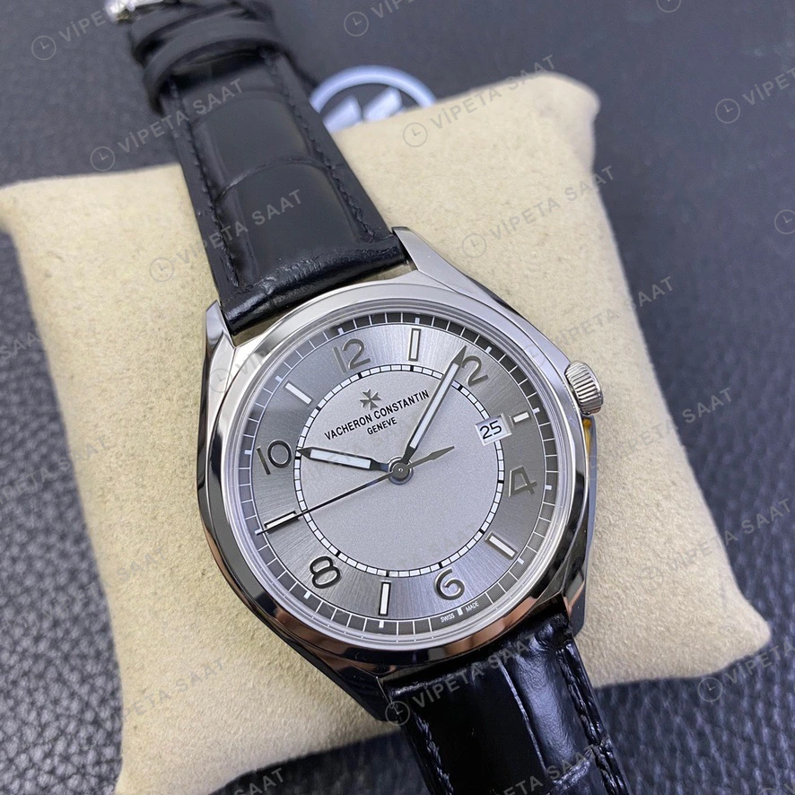 Vacheron Constantin Fiftysix Gumus Kadran Siyah Deri Super Clone Eta Eta Saat detay 7
