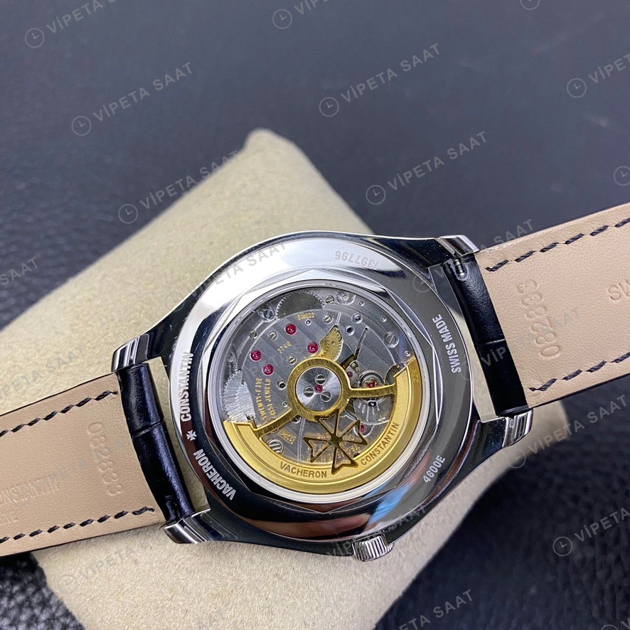 Vacheron Constantin Fiftysix Mavi Kadran Siyah Deri Super Clone Eta Eta Saat detay 6