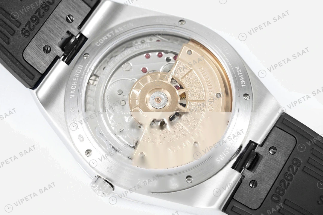 Vacheron Constantin Overseas Gri Kadran Siyah Kaucuk Kordon Super Clone Eta Eta Saat detay 4
