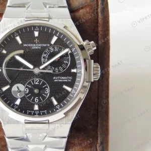 Vacheron Constantin Overseas Siyah Kadran Celik Kordon Super Clone Eta Eta Saat detay 3