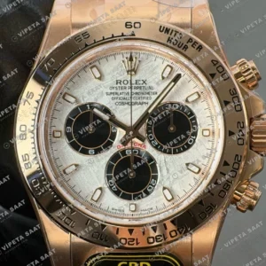 Rolex Daytona 116505 Everose Meteorite Dial 4130 ETA saat Super Clone Eta Saat detay 7