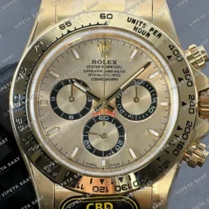 Rolex Daytona 116508 Yellow Gold Champagne Dial 4130 ETA saat Super Clone Eta Saat detay 6