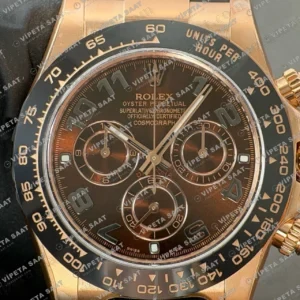 Rolex Daytona 116515LN Everose Chocolate Arabic Dial 4130 ETA saat Super Clone Eta Saat detay 8