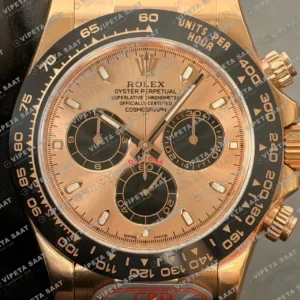Rolex Daytona 116515LN Everose Sundust Dial 4130 ETA saat Super Clone Eta Saat detay 7