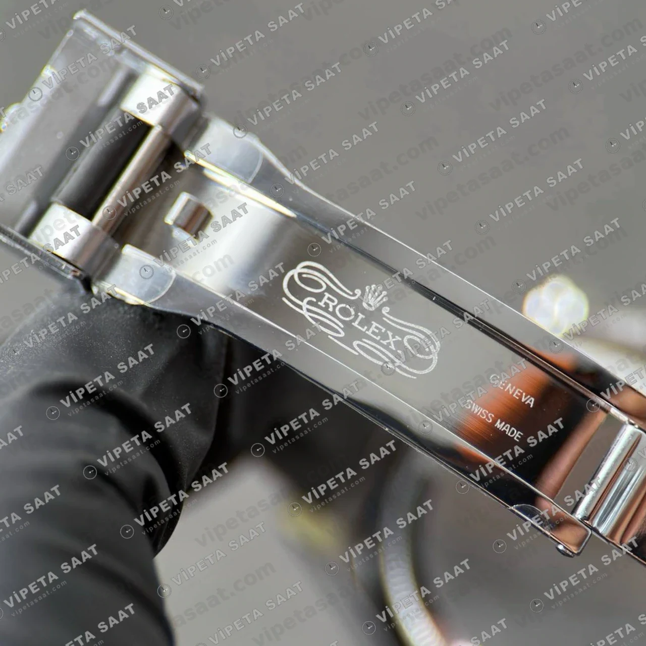 Rolex Daytona 116519LN White Gold Meteorite Dial 4130 ETA saat Super Clone Eta Saat detay 5