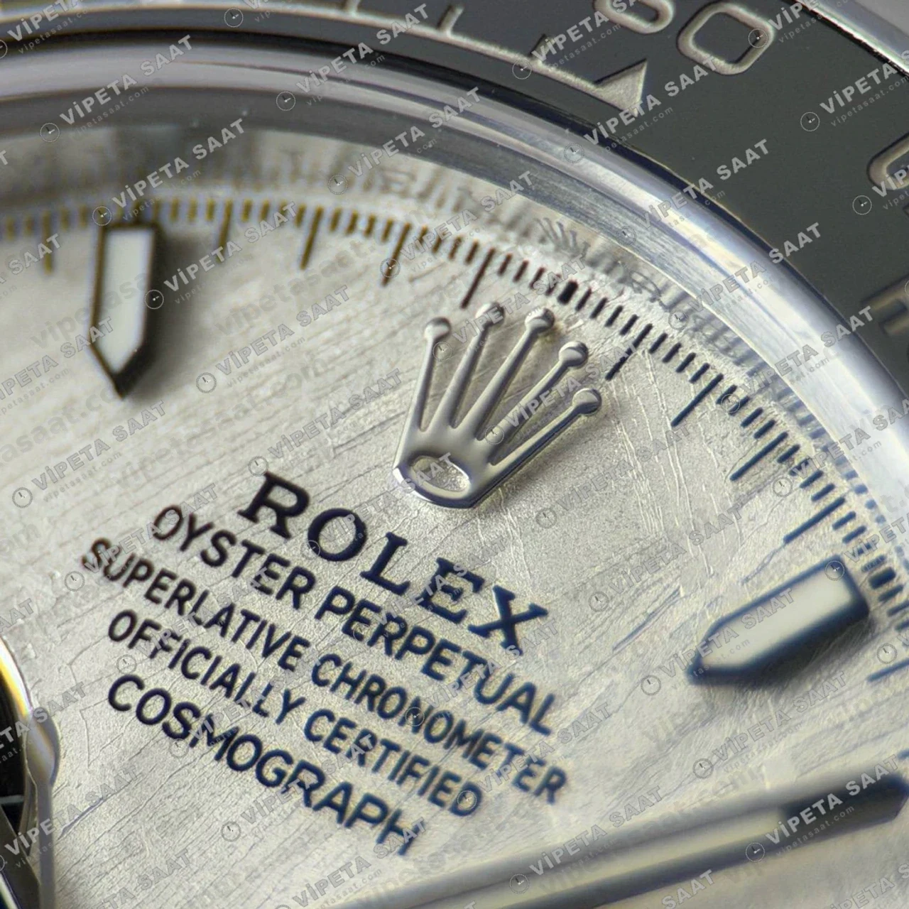 Rolex Daytona 116519LN White Gold Meteorite Dial 4130 ETA saat Super Clone Eta Saat detay 7