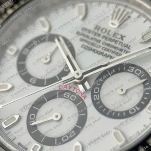 Rolex Daytona 126502 White Enamel Dial ETA saat Super Clone Eta Saat karşıdan görünüm