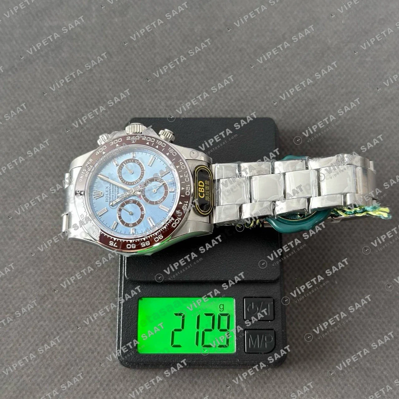 Rolex Daytona 126506 Platinum Ice Blue Diamond Dial 4131 ETA saat Super Clone Eta Saat detay 9