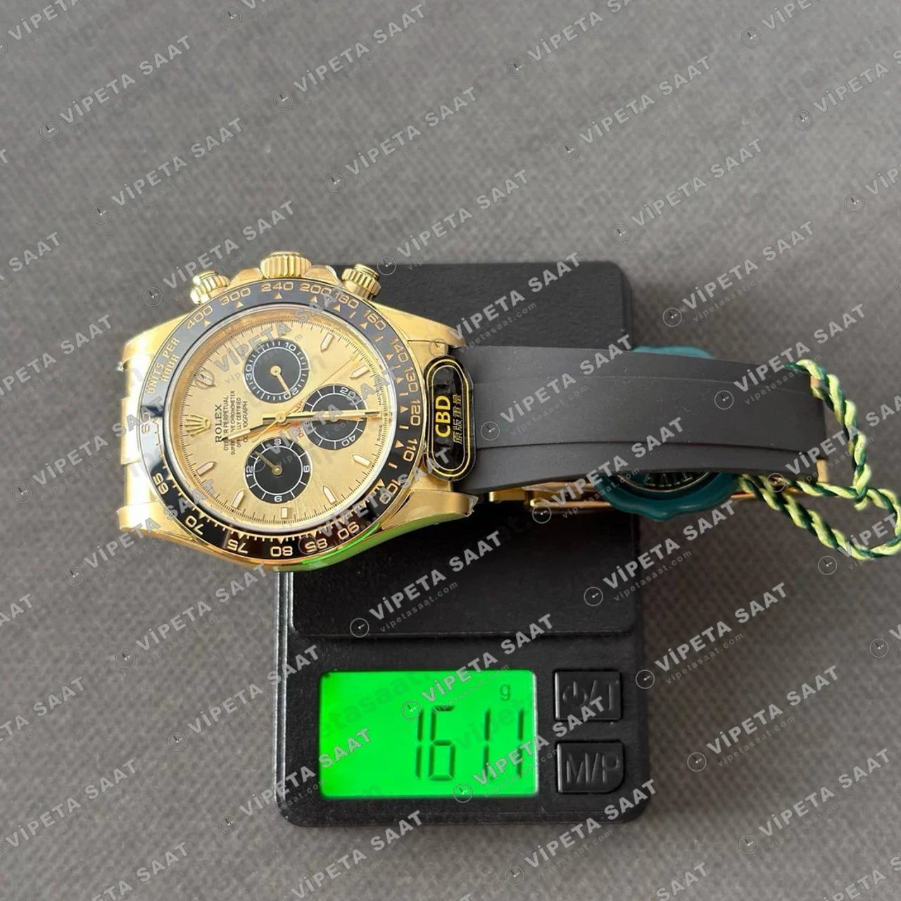 Rolex Daytona 126518LN Yellow Gold Champagne Dial 4131 ETA saat Super Clone Eta Saat detay 6