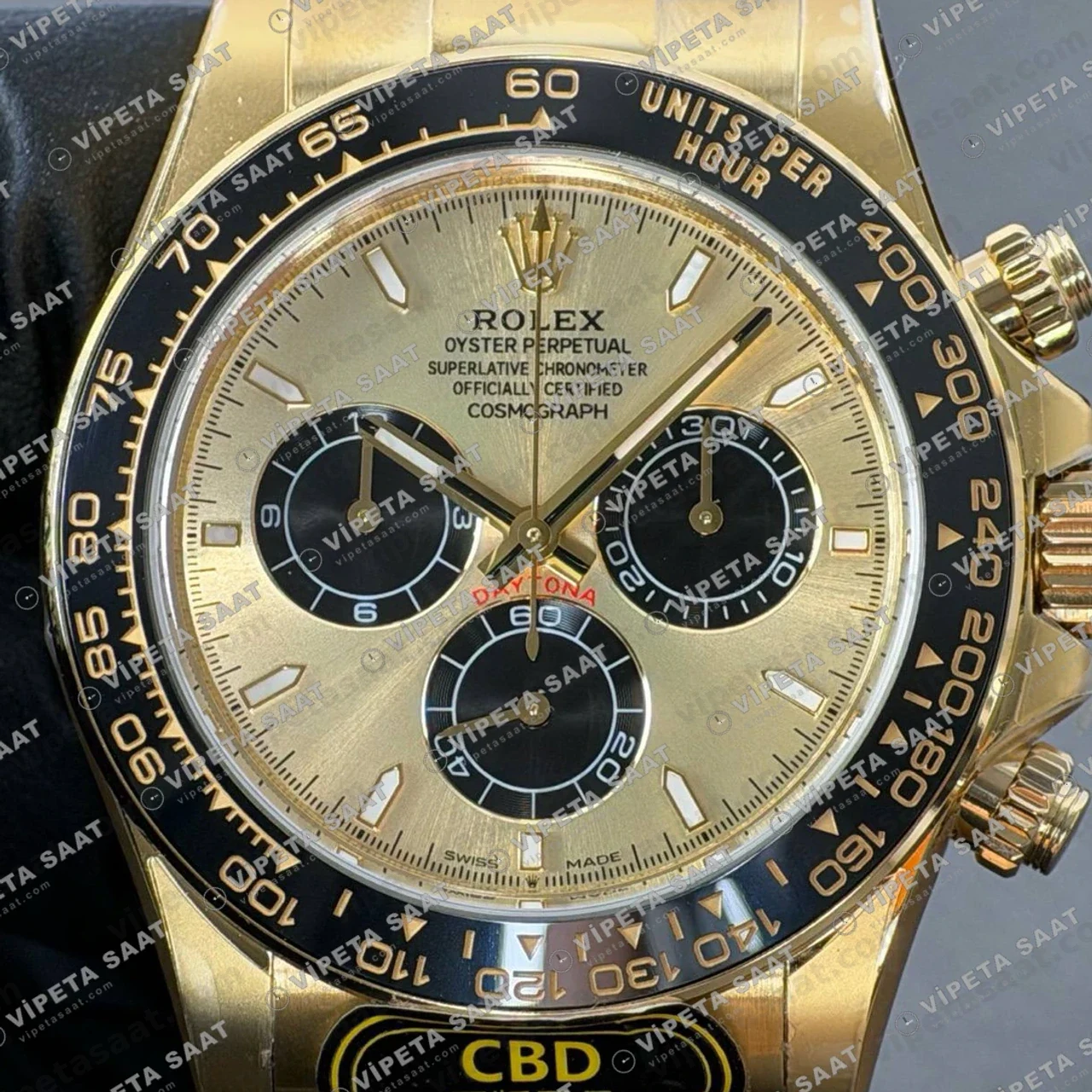 Rolex Daytona 126518LN Yellow Gold Champagne Dial 4131 ETA saat Super Clone Eta Saat detay 9