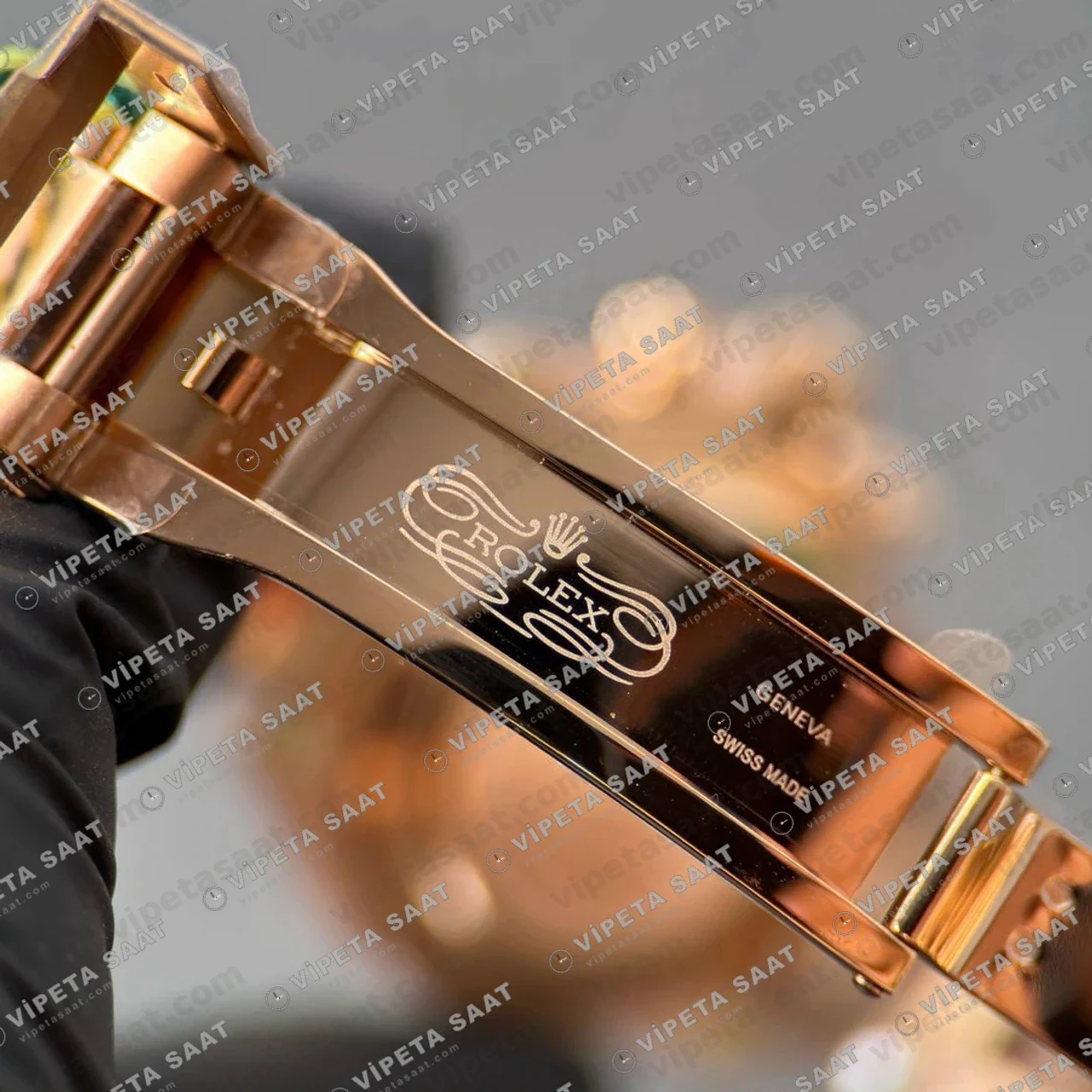 Rolex Daytona 126525LN Rose Gold Le Mans ETA saat Super Clone Eta Saat detay 5