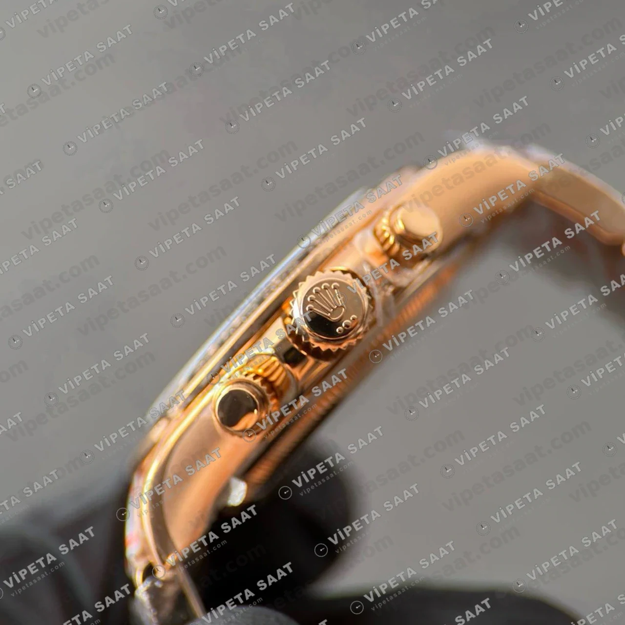 Rolex Daytona 126525LN Rose Gold Le Mans ETA saat Super Clone Eta Saat detay 7