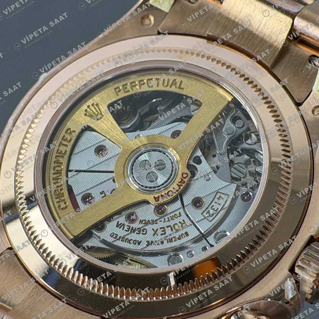 Rolex Daytona 126525LN Rose Gold Le Mans ETA saat Super Clone Eta Saat detay 8