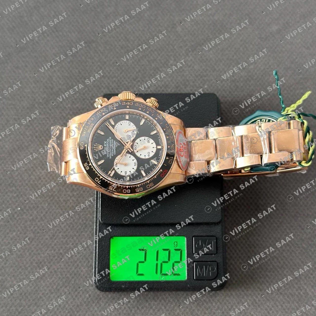 Rolex Daytona 126525LN Rose Gold Le Mans ETA saat Super Clone Eta Saat detay 9