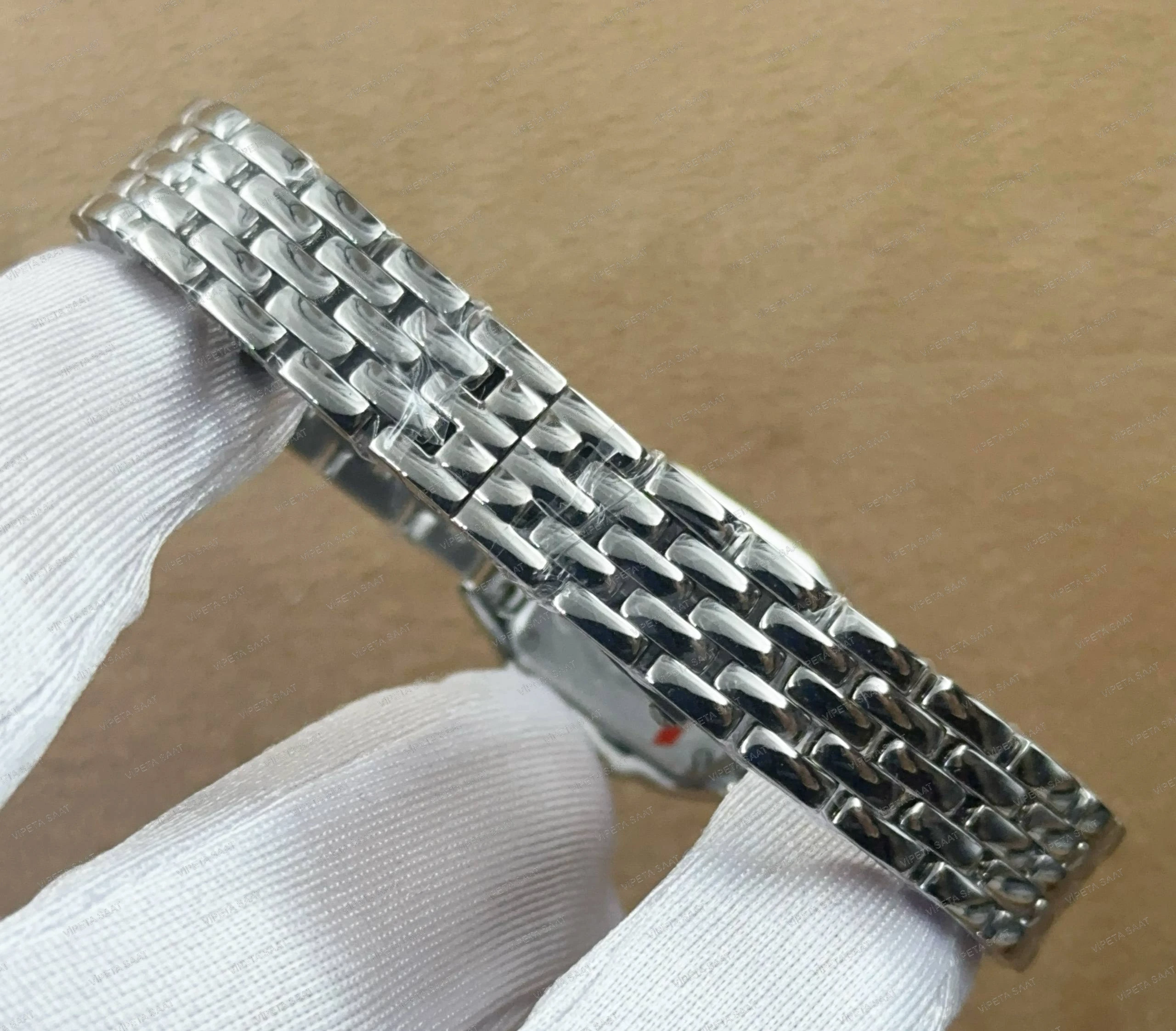 Cartier Panthère de Cartier WSPN0006 22 MM Beyaz Roma Rakamlı Kadran Çelik Bilezik Bayan Super Clone ETA Saat - Görsel 6