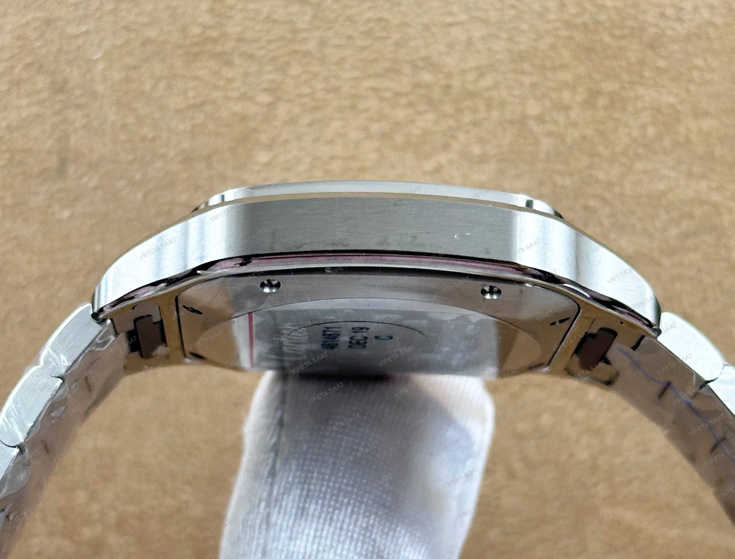 Cartier Santos de Cartier Large WSSA0062 39.8 MM Zümrüt Yeşil Kadran Çelik Bilezik Super Clone ETA Saat - Görsel 4