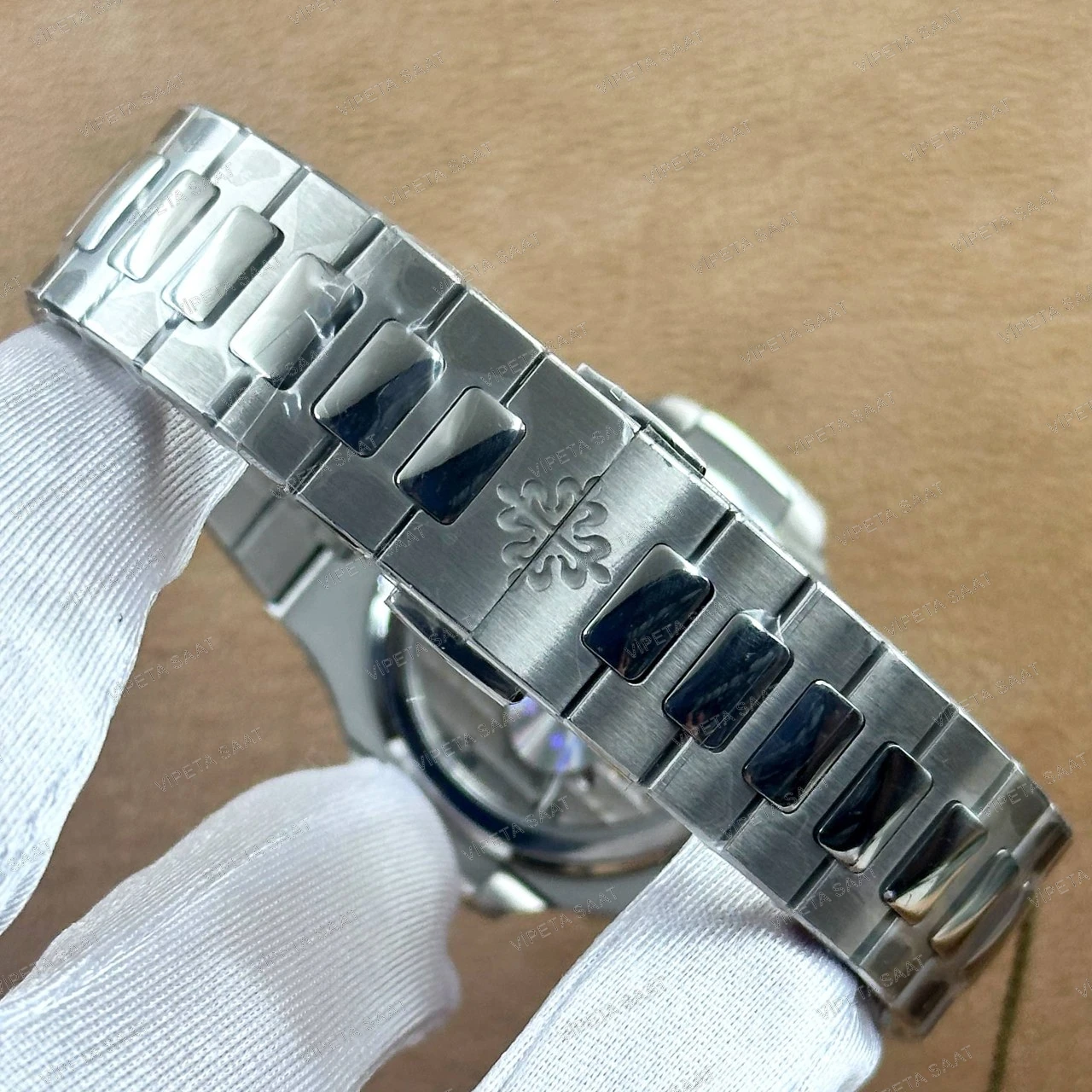 Patek Philippe Nautilus 5712/1A-001 40 MM Mavi Kadran Ay Fazlı Çelik Bilezik Super Clone ETA Saat - Görsel 7