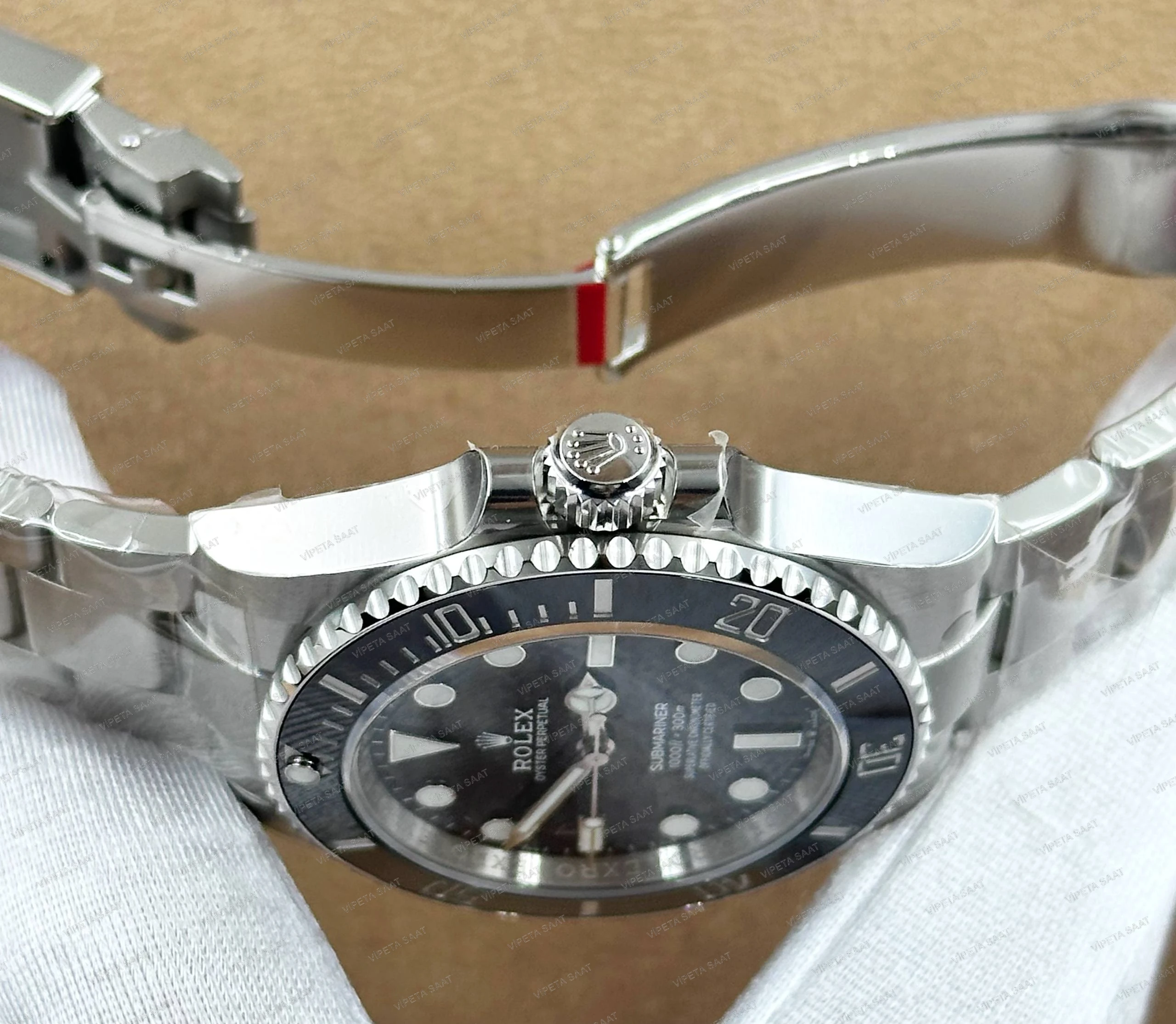 Rolex Submariner No Date 41 MM 124060 Siyah Seramik Bezel Siyah Kadran Oyster Çelik Bilezik Super Clone ETA Saat Detay Görsel 2